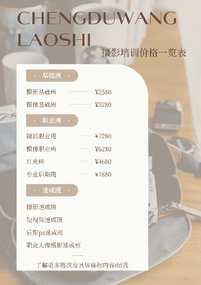 揭秘成都树莓教育摄影师培训费用那些事儿