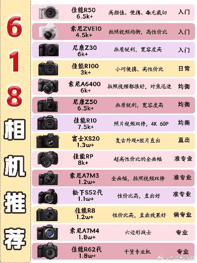 工作拍照用什么相机好排行榜
